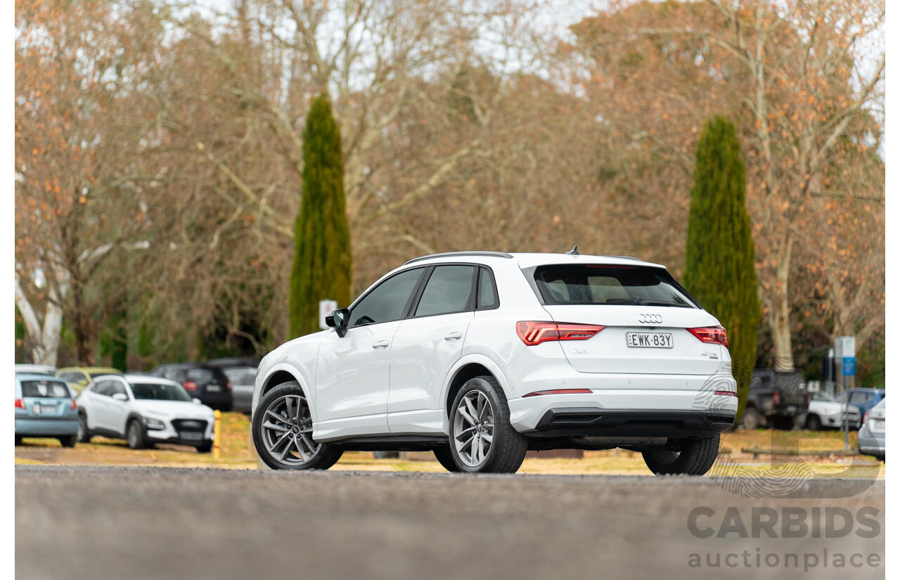 11/2022 Audi Q3 40 TFSI Quattro (AWD) F3 MY23 4d Wagon Glacier White Metallic Turbo 2.0L