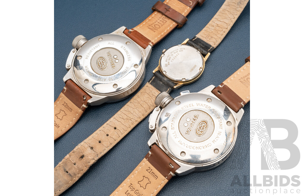Seiko SN01-T020 Watch & (2) TW Steel Watches CE1016R & CE1006