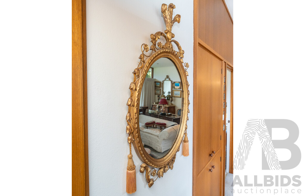 French Style Oval Mirror