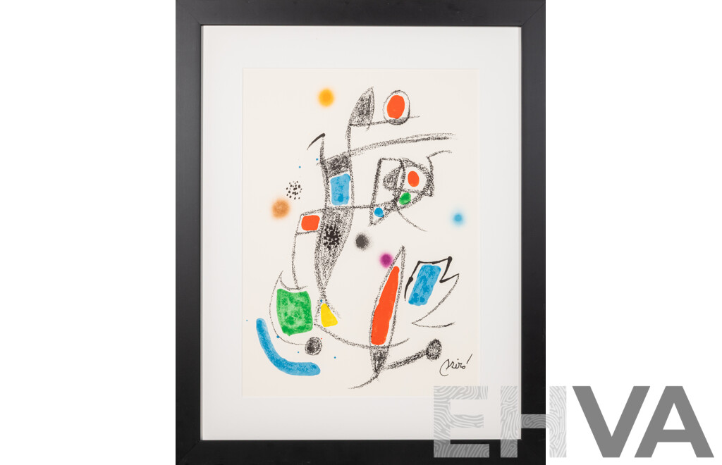 Joan Miro (20th Century, Spanish 1893-1983), 'Maravillas (Wonders) X' 1975, Colour Lithograph, Edition of 1500 (un-numbered), Signed in Stone, 48.5 x 34.5 cm (sight) 49.5 x 35.5 cm (sheet), 69 x 55 cm (frame)
