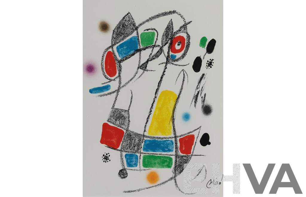 Joan Miro (20th Century, Spanish 1893-1983), 'Maravillas (Wonders) XIV' 1975, Colour Lithograph, Edition of 1500 (un-numbered), Signed in Stone, 48.5 x 34.5 cm (sight) 49.5 x 35.5 cm (sheet), 69 x 55 cm (frame)