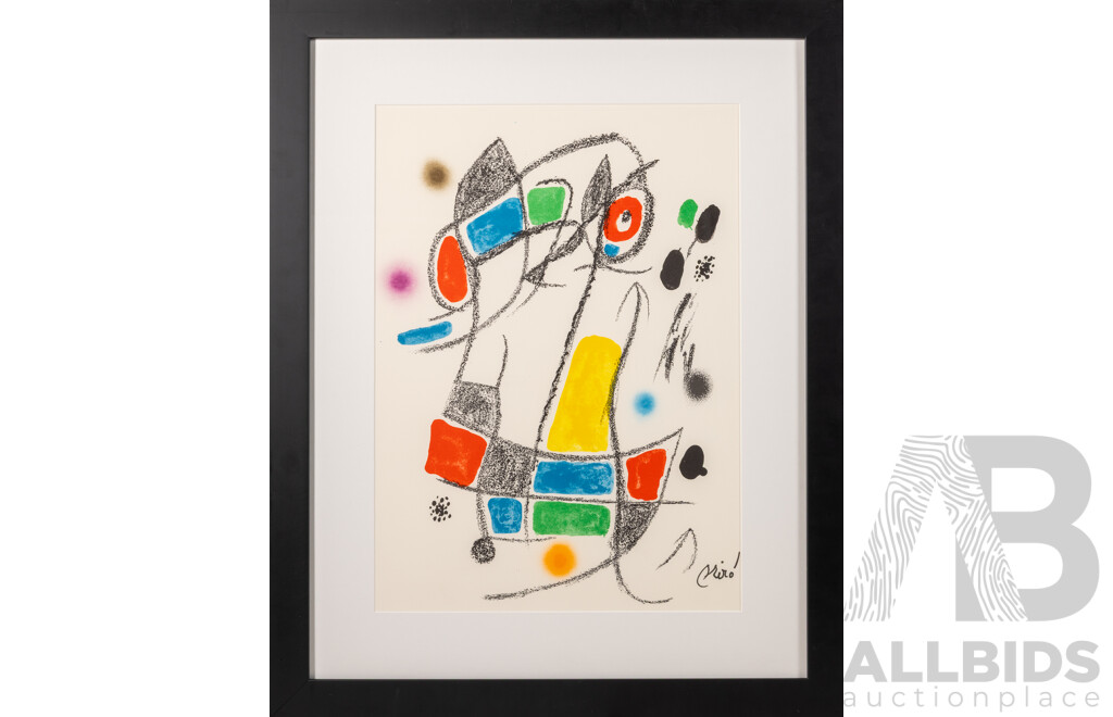 Joan Miro (20th Century, Spanish 1893-1983), 'Maravillas (Wonders) I' 1975, Colour Lithograph, Edition of 1500 (un-numbered), Signed in Stone, 48.5 x 34.5 cm (sight) 49.5 x 35.5 cm (sheet), 69 x 55 cm (frame)