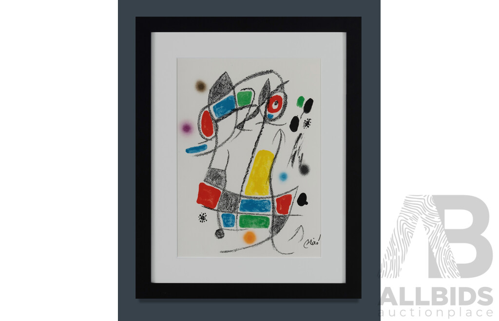 Joan Miro (20th Century, Spanish 1893-1983), 'Maravillas (Wonders) I' 1975, Colour Lithograph, Edition of 1500 (un-numbered), Signed in Stone, 48.5 x 34.5 cm (sight) 49.5 x 35.5 cm (sheet), 69 x 55 cm (frame)