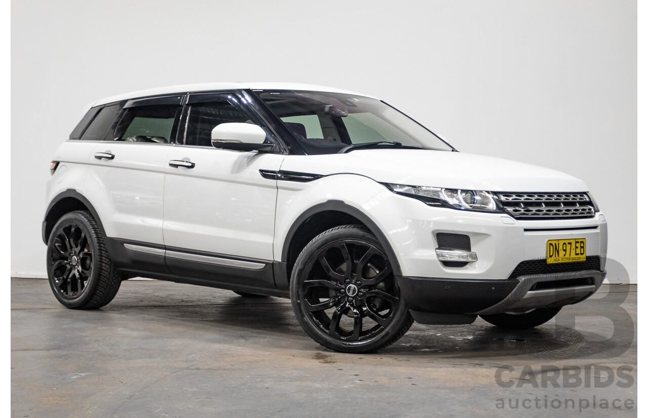 10/2012 Range Rover Evoque SD4 Prestige (AWD) LV 5d Wagon Fuji White Turbo Diesel 2.2L