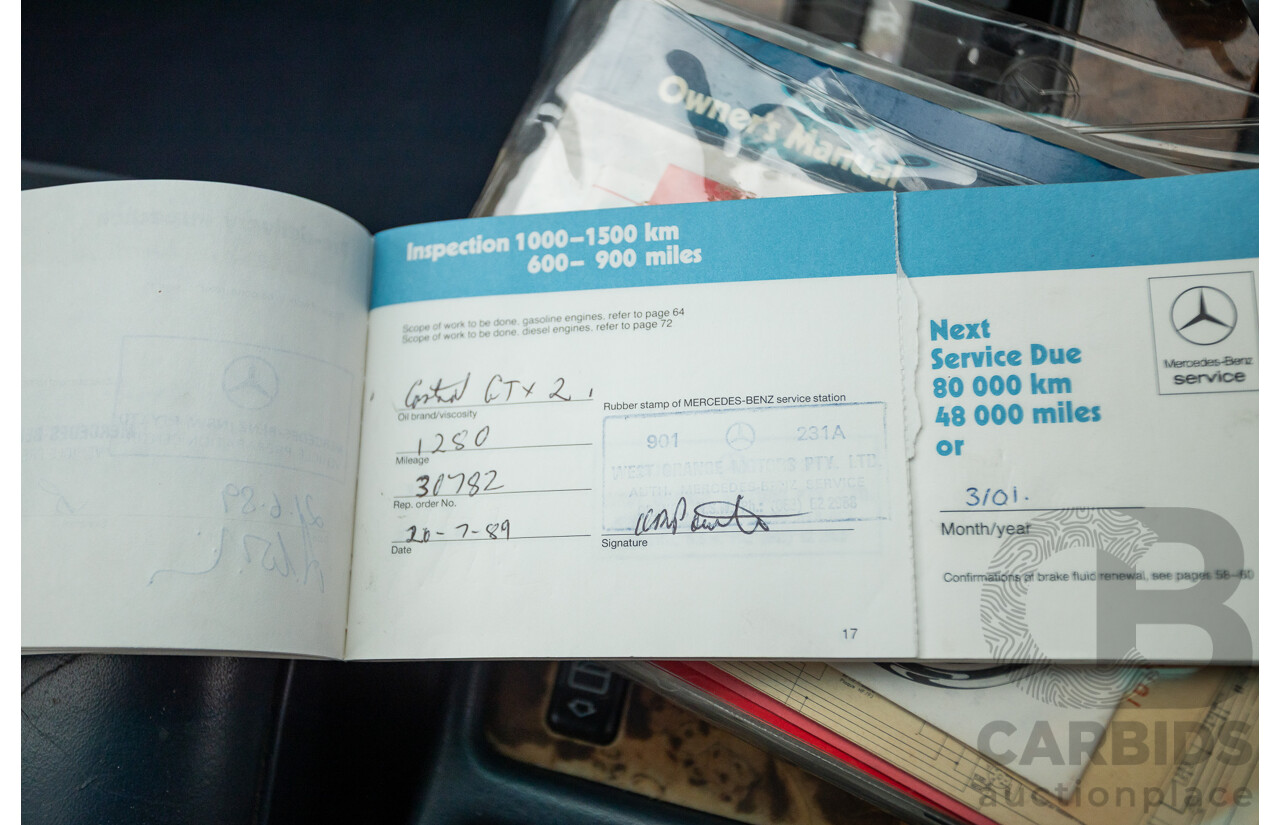 3/1989 Mercedes Benz 420 SEL W126 4d Sedan Astral Silver V8 4.2L