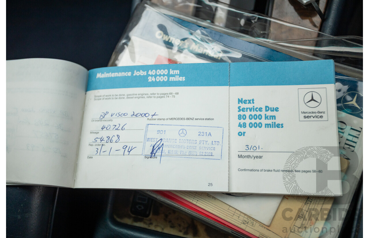 3/1989 Mercedes Benz 420 SEL W126 4d Sedan Astral Silver V8 4.2L