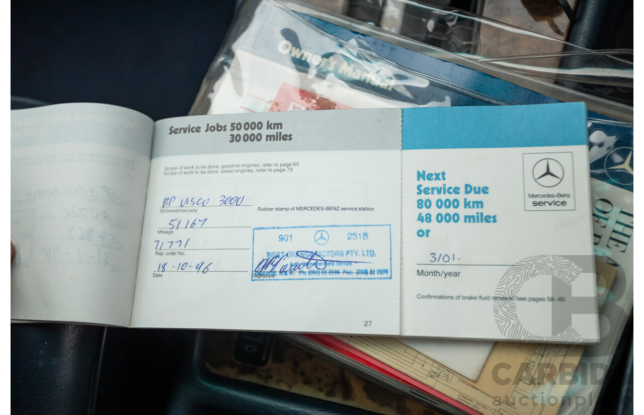 3/1989 Mercedes Benz 420 SEL W126 4d Sedan Astral Silver V8 4.2L