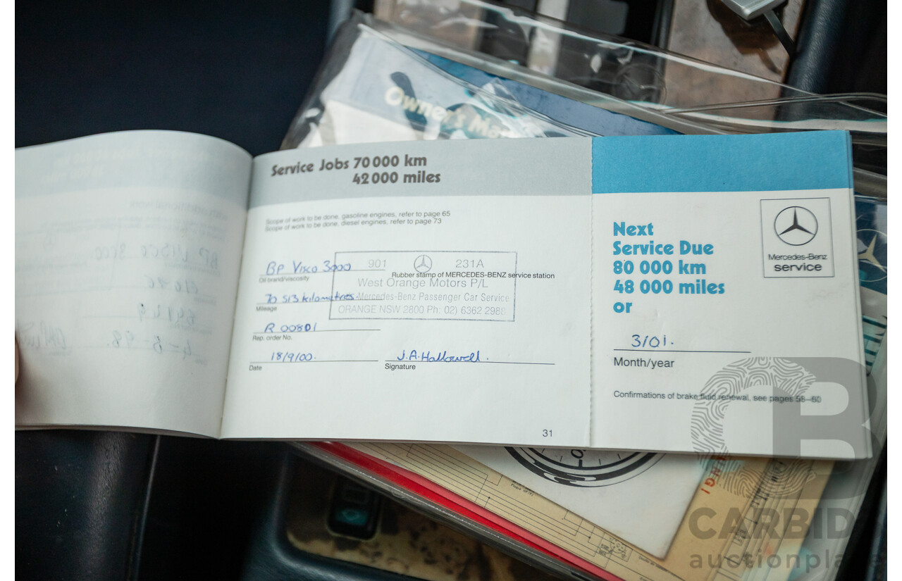 3/1989 Mercedes Benz 420 SEL W126 4d Sedan Astral Silver V8 4.2L