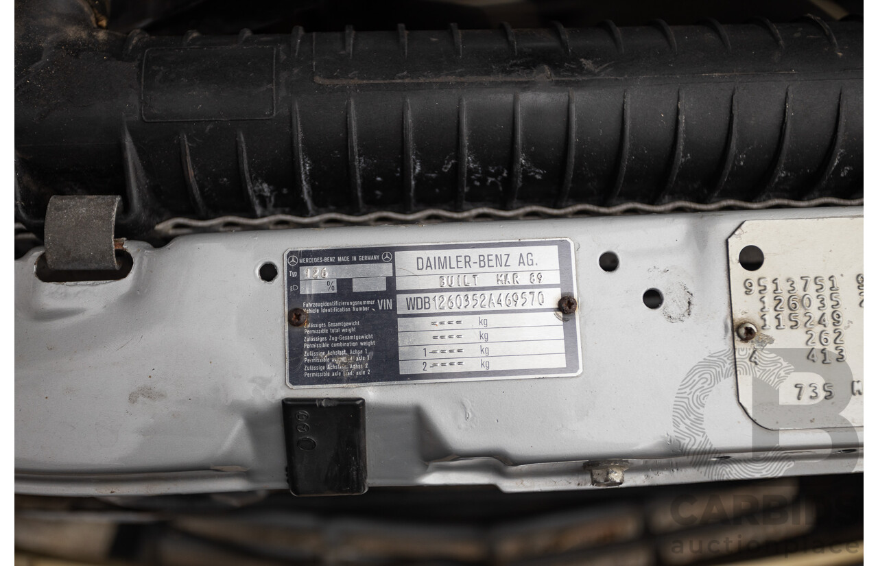 3/1989 Mercedes Benz 420 SEL W126 4d Sedan Astral Silver V8 4.2L