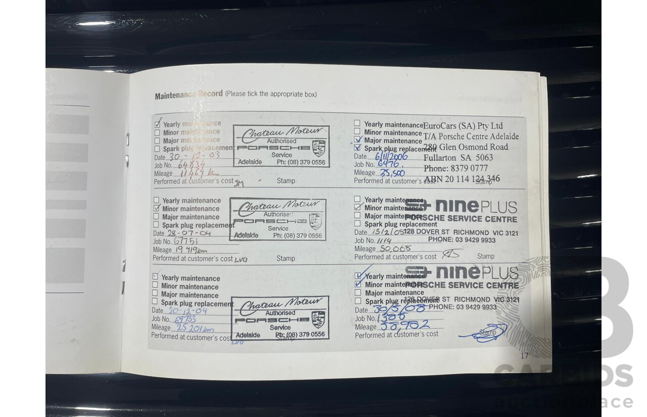 2/2003 Porsche 911 Carrera 996 2d Cabriolet Black 3.6L