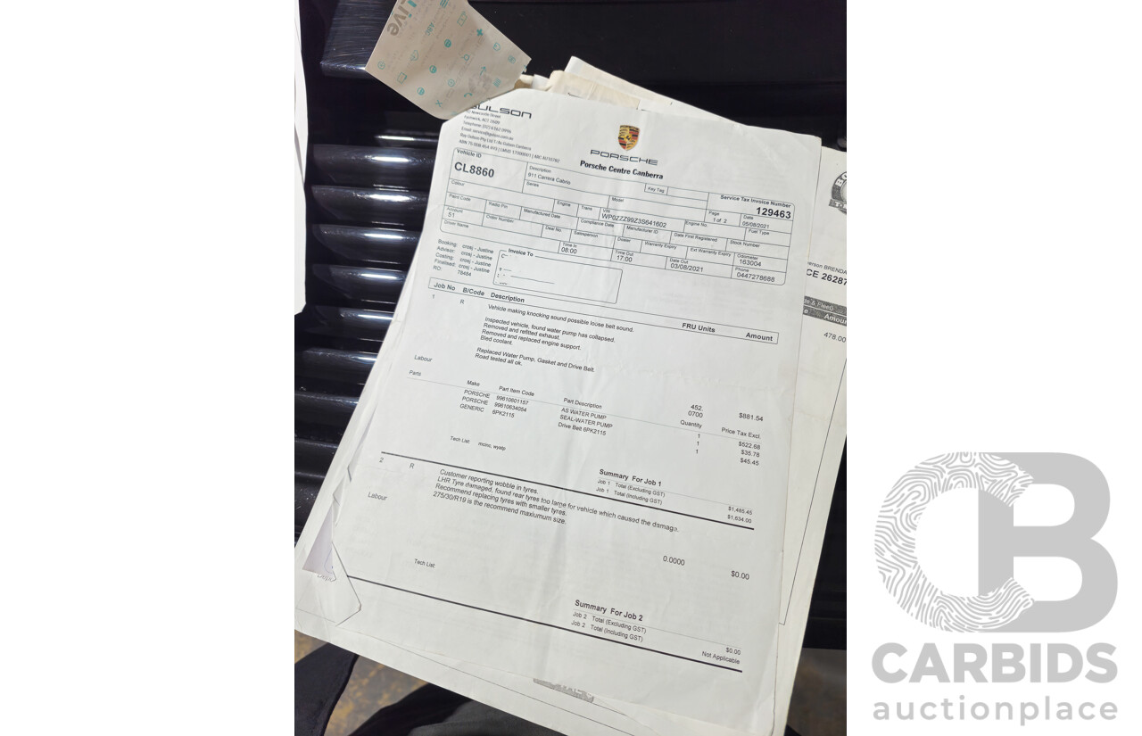 2/2003 Porsche 911 Carrera 996 2d Cabriolet Black 3.6L