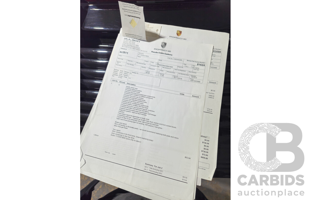 2/2003 Porsche 911 Carrera 996 2d Cabriolet Black 3.6L