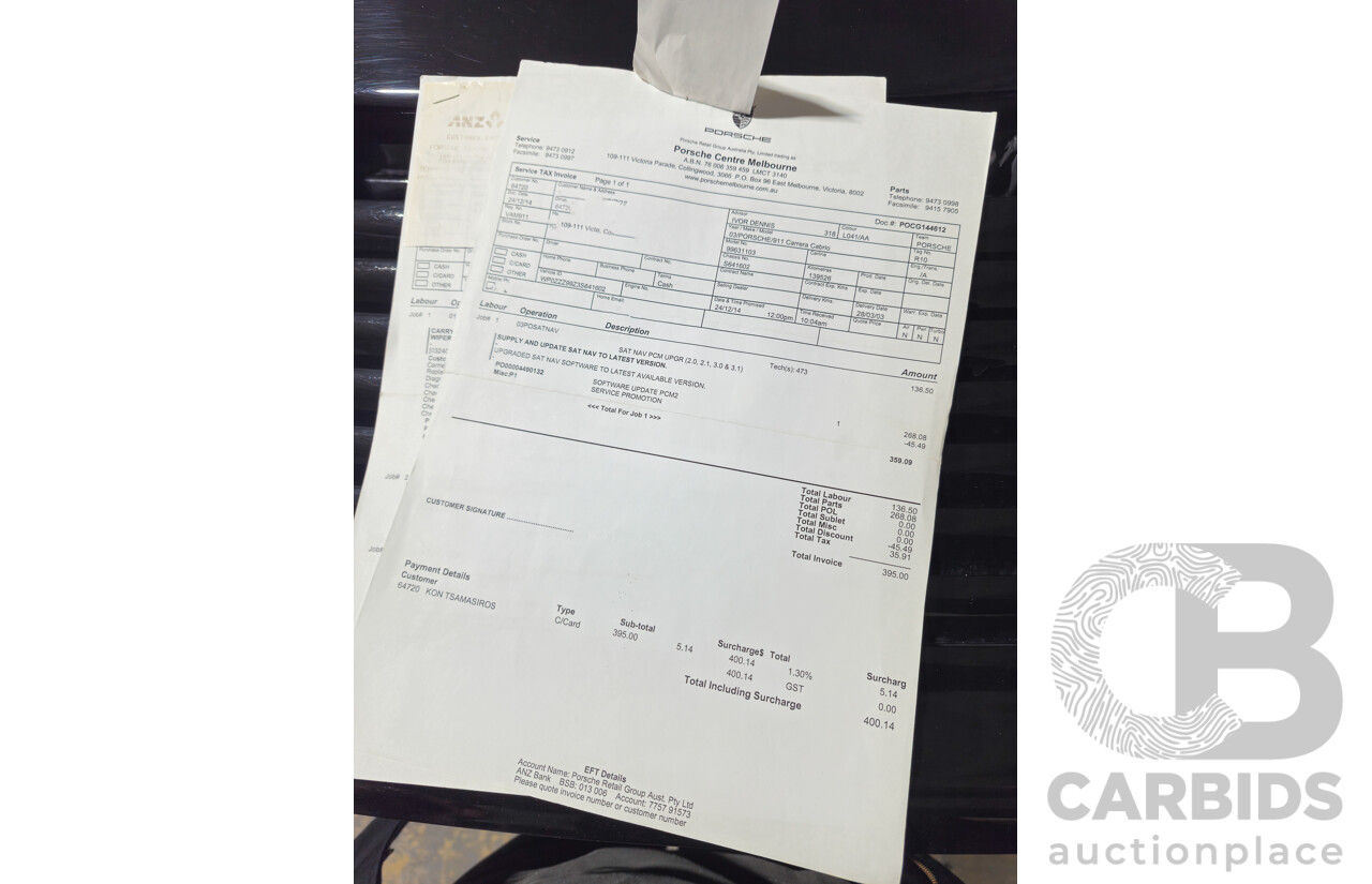 2/2003 Porsche 911 Carrera 996 2d Cabriolet Black 3.6L