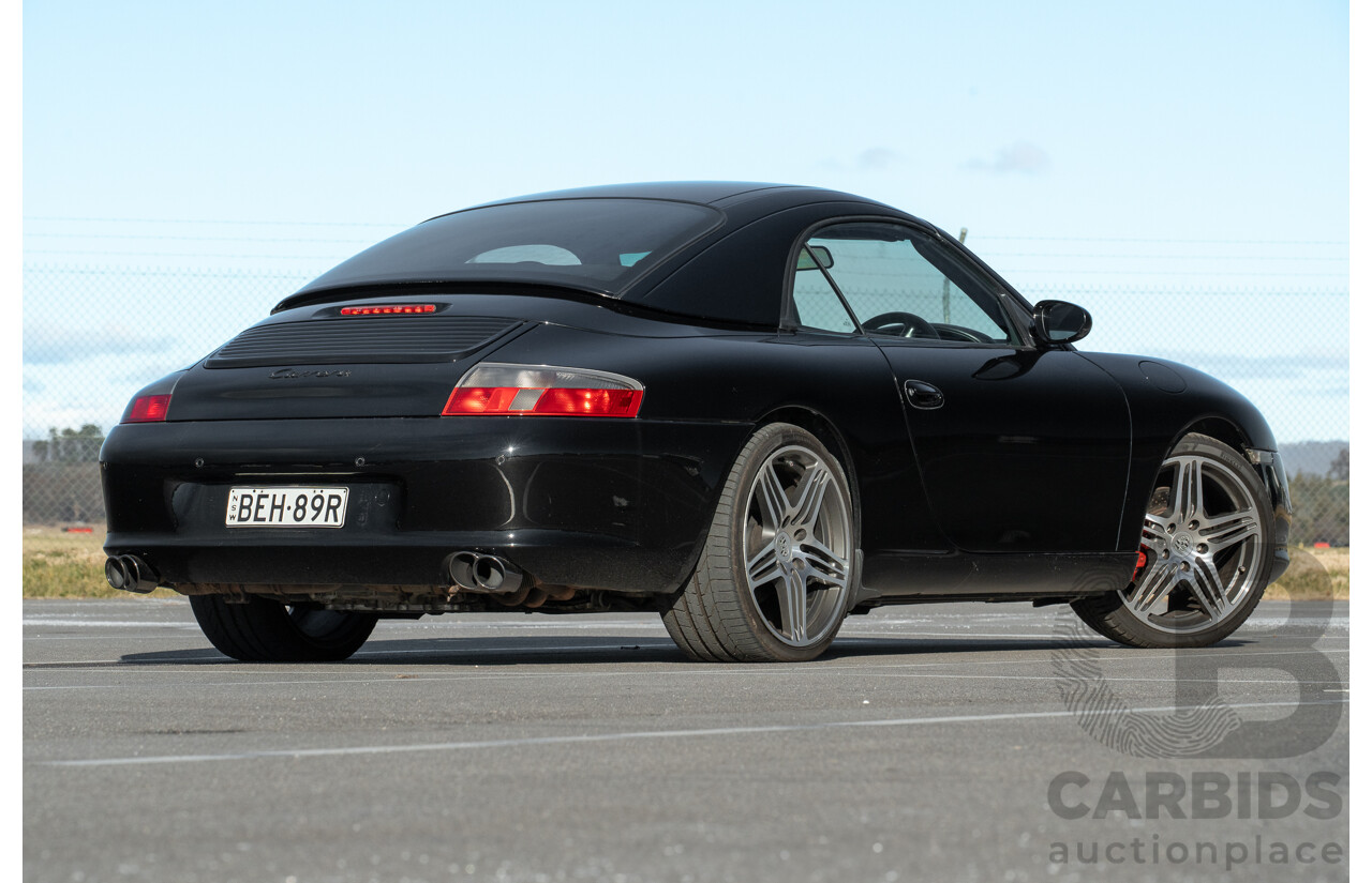 2/2003 Porsche 911 Carrera 996 2d Cabriolet Black 3.6L