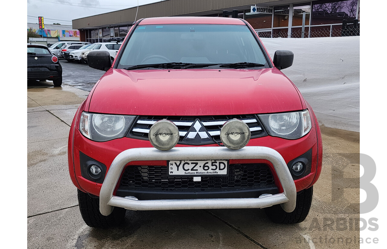 3/2015 Mitsubishi Triton GLX (4x4) MN MY15 Double Cab Utility Red 2.5L