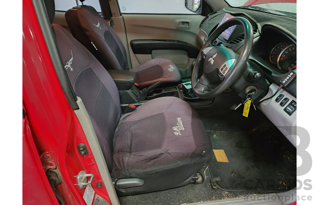 3/2015 Mitsubishi Triton GLX (4x4) MN MY15 Double Cab Utility Red 2.5L