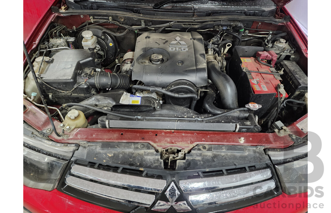 3/2015 Mitsubishi Triton GLX (4x4) MN MY15 Double Cab Utility Red 2.5L