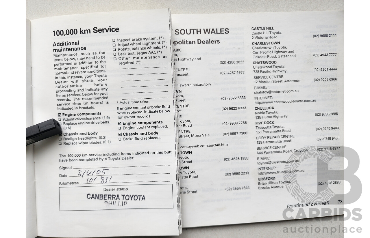 5/1999 Toyota Corolla Conquest SECA AE102R 5d Liftback Maroon 1.8L