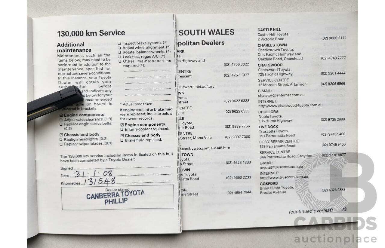 5/1999 Toyota Corolla Conquest SECA AE102R 5d Liftback Maroon 1.8L