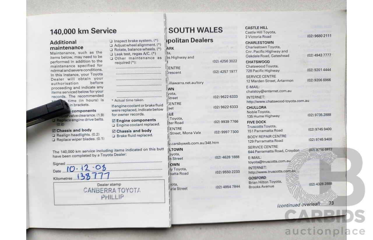 5/1999 Toyota Corolla Conquest SECA AE102R 5d Liftback Maroon 1.8L