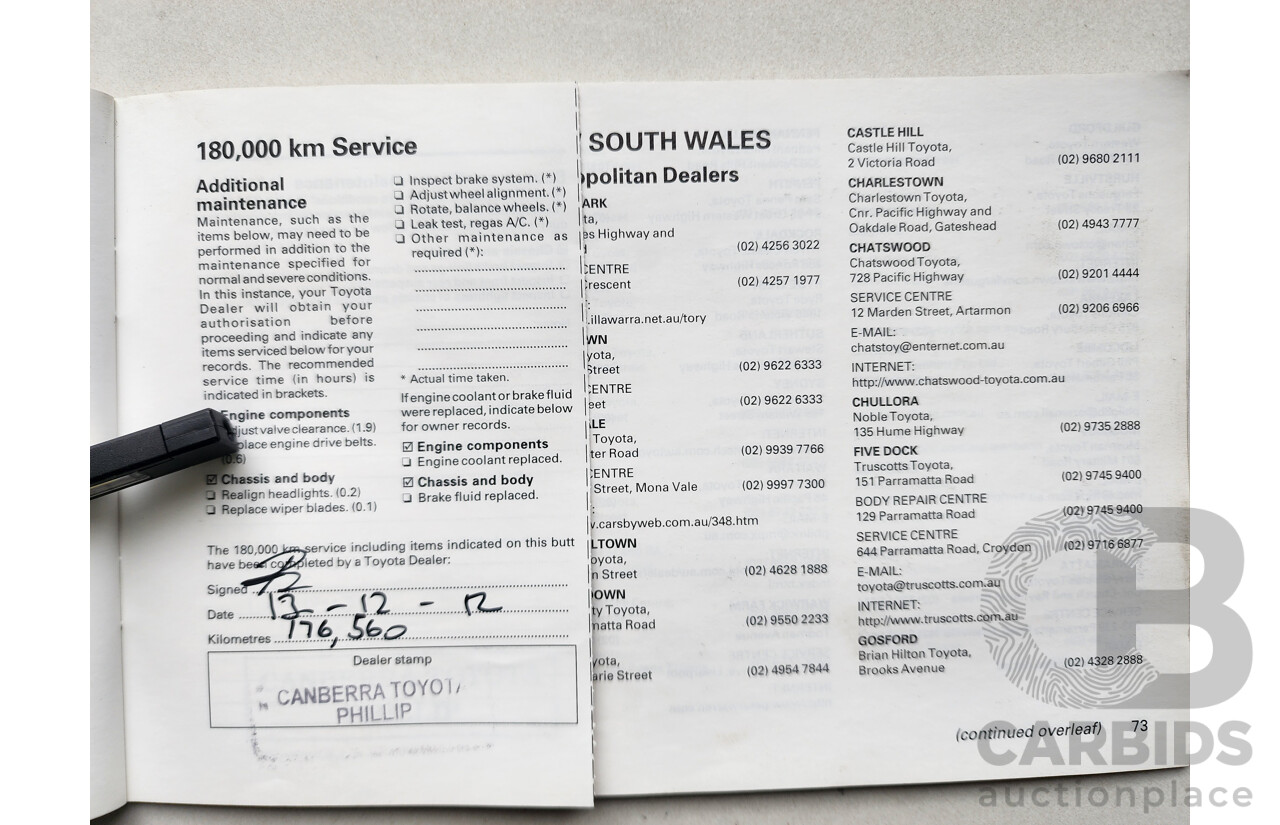 5/1999 Toyota Corolla Conquest SECA AE102R 5d Liftback Maroon 1.8L