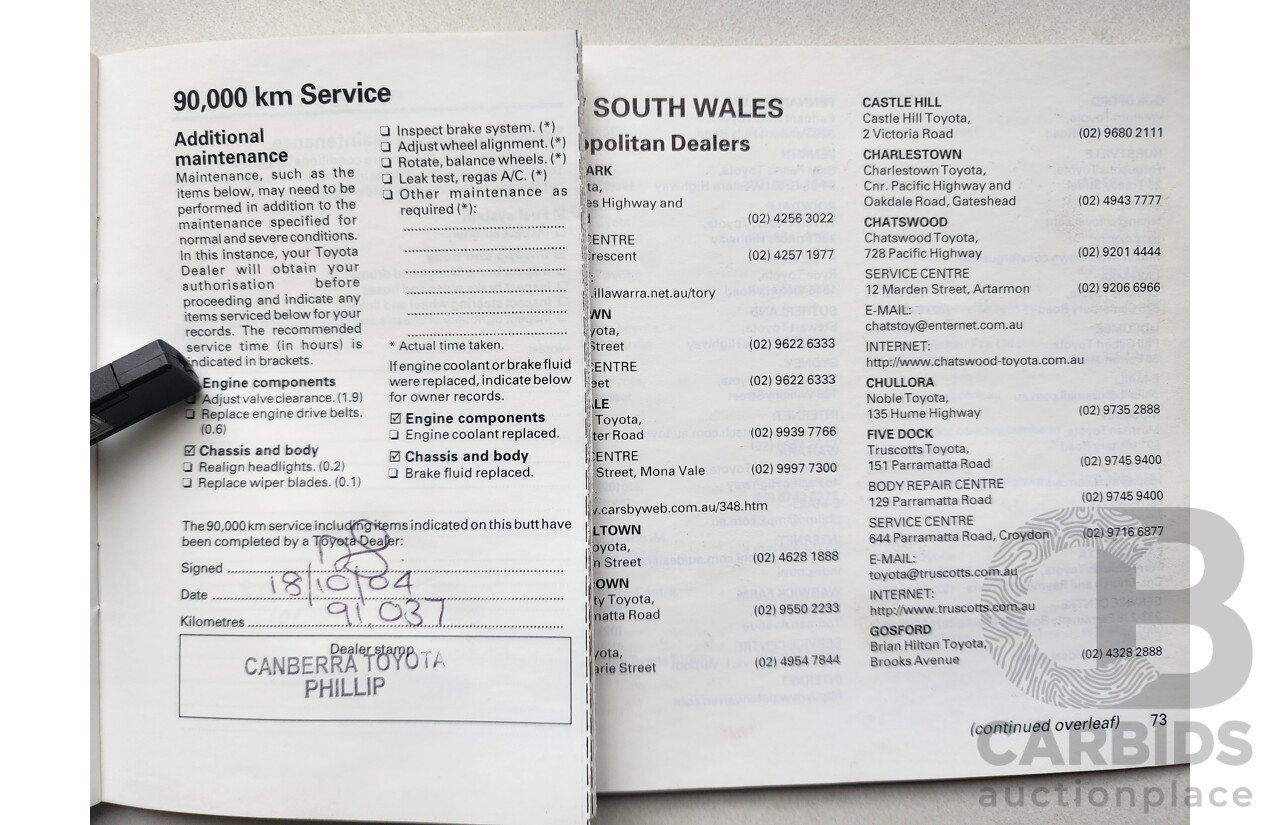 5/1999 Toyota Corolla Conquest SECA AE102R 5d Liftback Maroon 1.8L