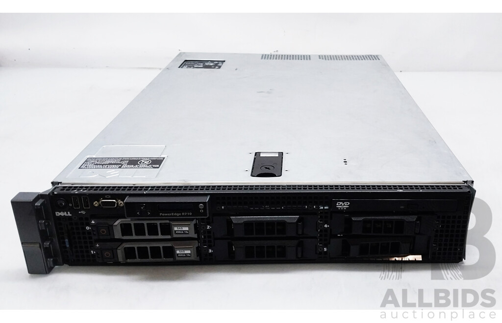 Dell PowerEdge R710 Dual Intel Xeon (X5620) 2.40GHz-2.66GHz 4-Core CPU 2RU Server W/ 16GB DDR3