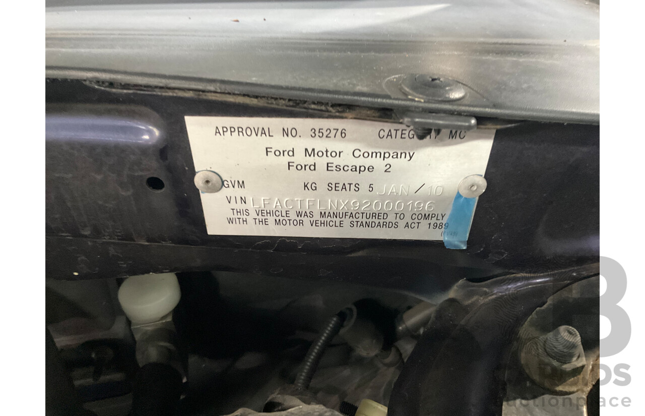 1/2010 Ford Escape  ZD 4d Wagon West Pacific Blue Metallic 2.3L