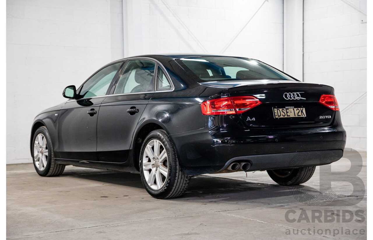 1/2008 Audi A4 2.0 TDI B8 (8K) 4d Sedan Brilliant Black Turbo Diesel 2.0L