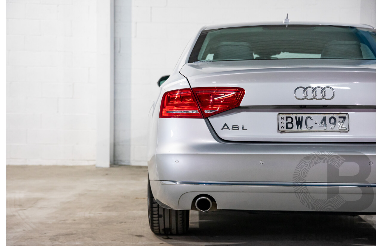 4/2011 Audi A8 L 4.2 TDI Quattro 4H 4d Sedan Ice Silver Metallic Twin Turbo Diesel V8 4.1L