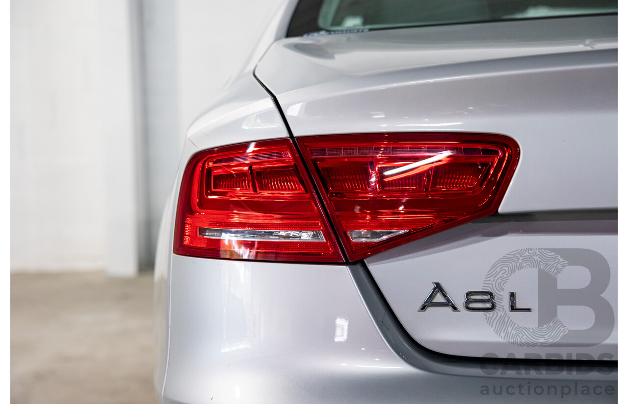 4/2011 Audi A8 L 4.2 TDI Quattro 4H 4d Sedan Ice Silver Metallic Twin Turbo Diesel V8 4.1L