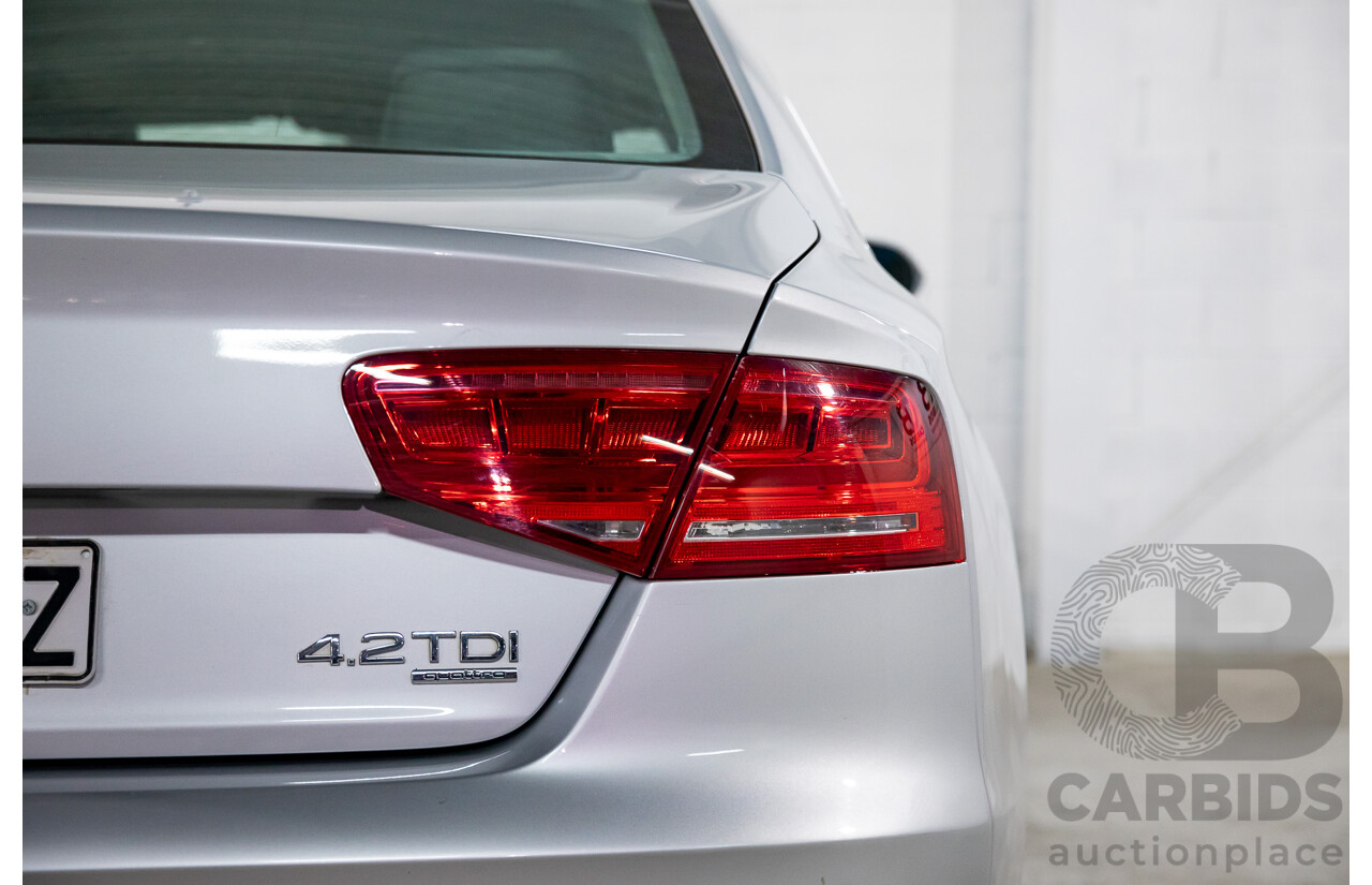 4/2011 Audi A8 L 4.2 TDI Quattro 4H 4d Sedan Ice Silver Metallic Twin Turbo Diesel V8 4.1L
