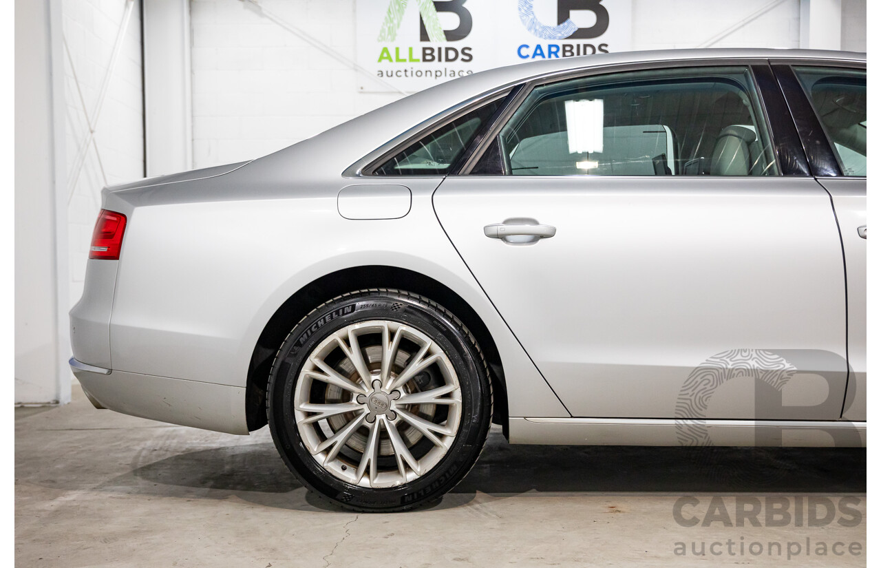 4/2011 Audi A8 L 4.2 TDI Quattro 4H 4d Sedan Ice Silver Metallic Twin Turbo Diesel V8 4.1L