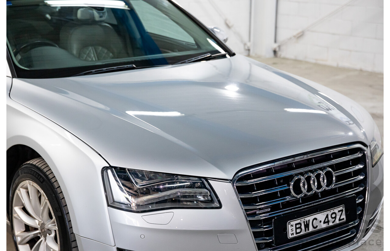 4/2011 Audi A8 L 4.2 TDI Quattro 4H 4d Sedan Ice Silver Metallic Twin Turbo Diesel V8 4.1L