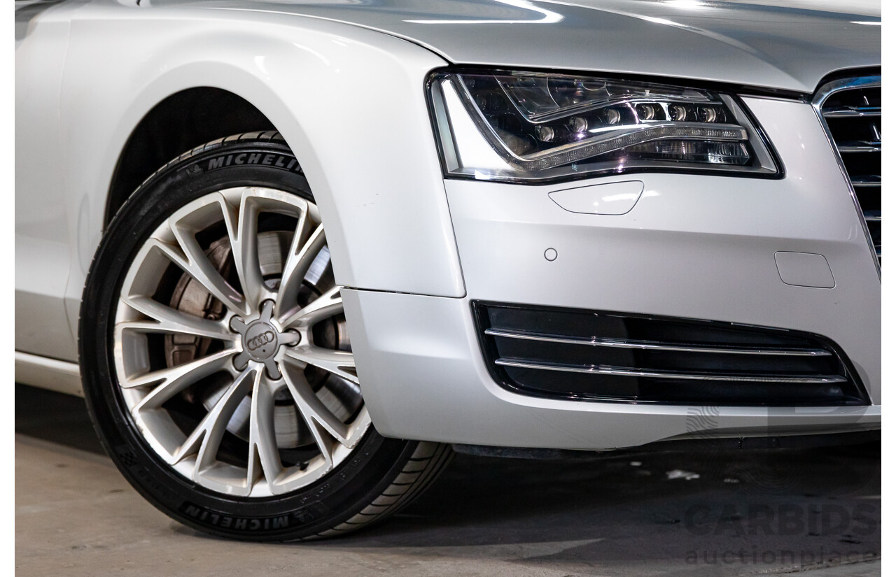 4/2011 Audi A8 L 4.2 TDI Quattro 4H 4d Sedan Ice Silver Metallic Twin Turbo Diesel V8 4.1L