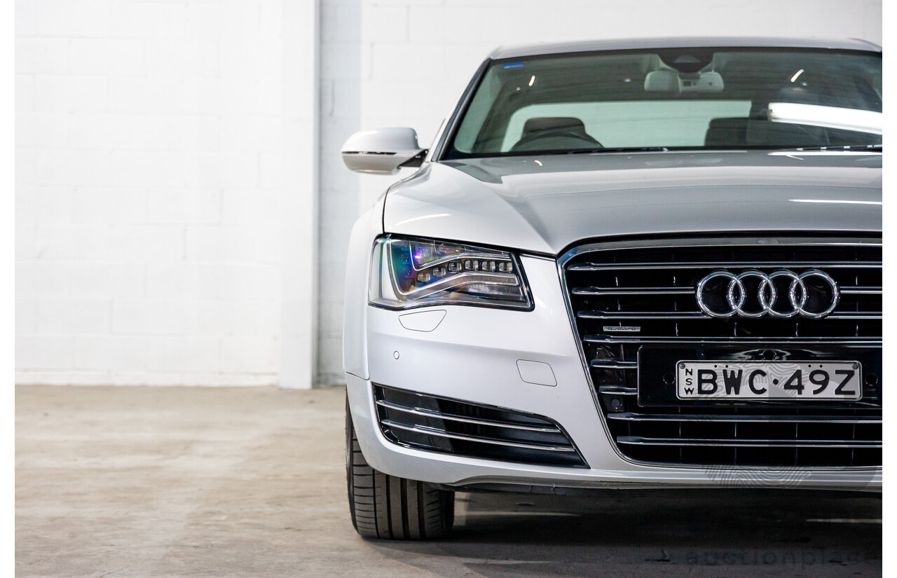 4/2011 Audi A8 L 4.2 TDI Quattro 4H 4d Sedan Ice Silver Metallic Twin Turbo Diesel V8 4.1L