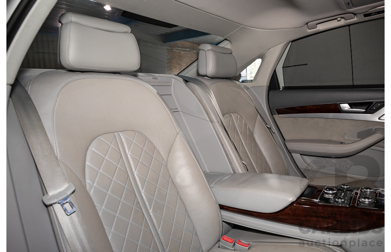 4/2011 Audi A8 L 4.2 TDI Quattro 4H 4d Sedan Ice Silver Metallic Twin Turbo Diesel V8 4.1L