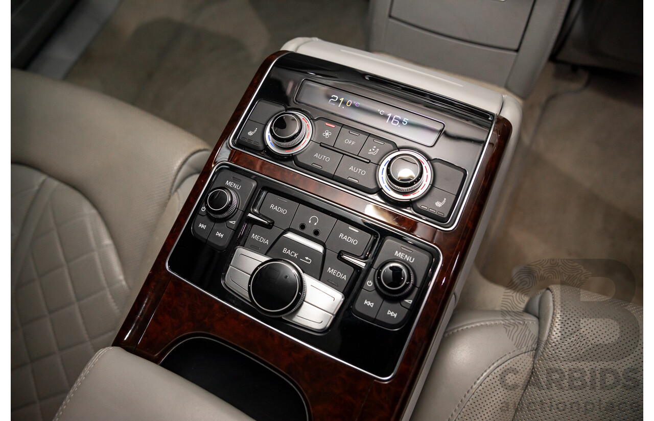 4/2011 Audi A8 L 4.2 TDI Quattro 4H 4d Sedan Ice Silver Metallic Twin Turbo Diesel V8 4.1L