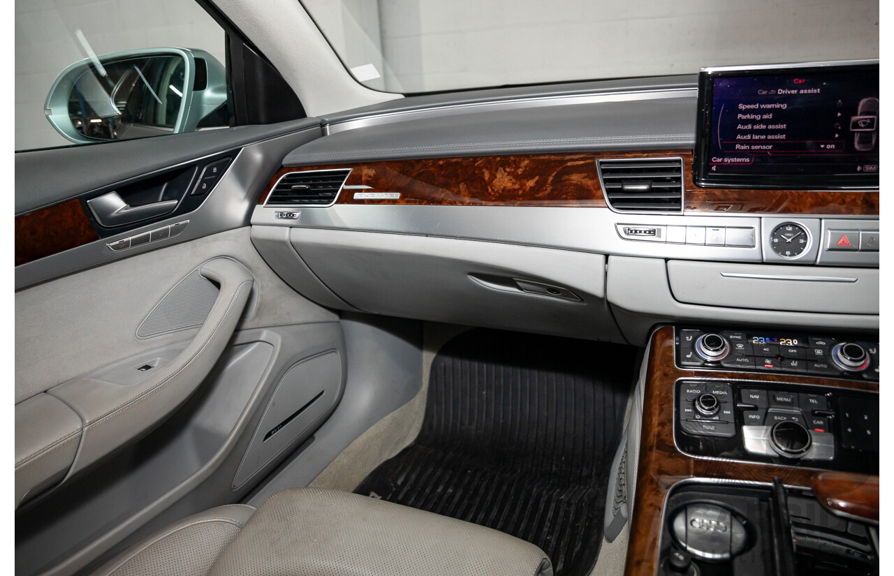 4/2011 Audi A8 L 4.2 TDI Quattro 4H 4d Sedan Ice Silver Metallic Twin Turbo Diesel V8 4.1L