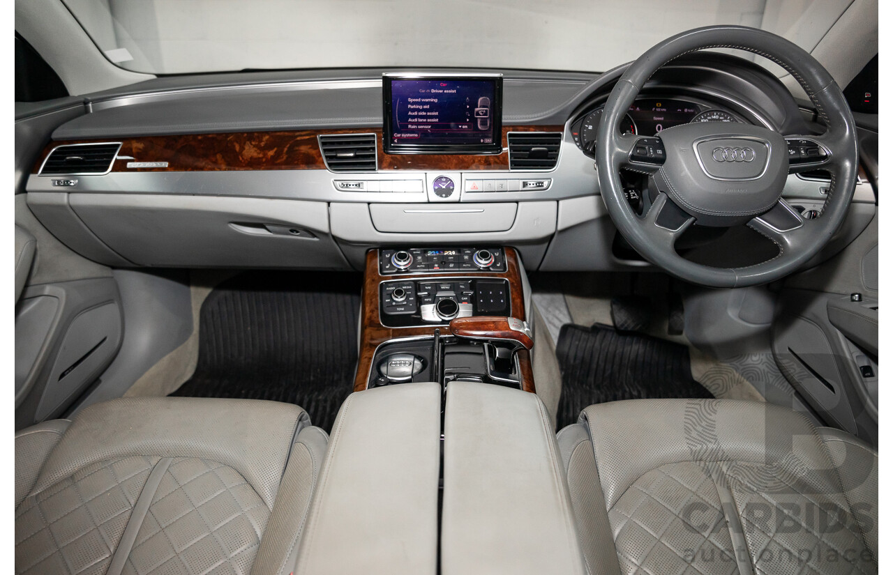 4/2011 Audi A8 L 4.2 TDI Quattro 4H 4d Sedan Ice Silver Metallic Twin Turbo Diesel V8 4.1L