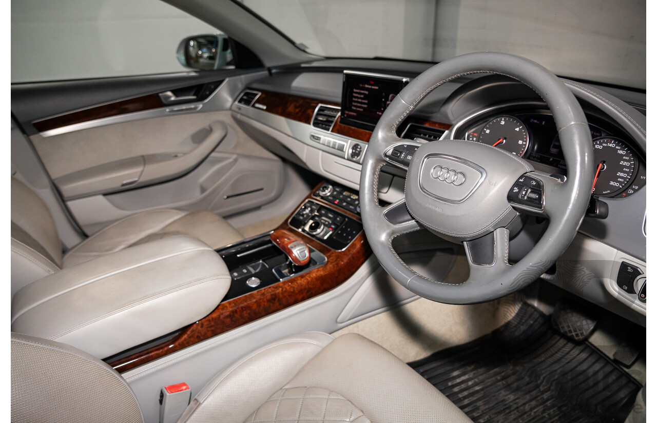 4/2011 Audi A8 L 4.2 TDI Quattro 4H 4d Sedan Ice Silver Metallic Twin Turbo Diesel V8 4.1L