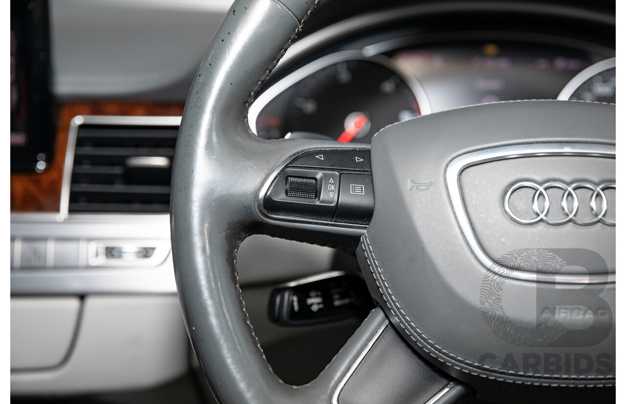 4/2011 Audi A8 L 4.2 TDI Quattro 4H 4d Sedan Ice Silver Metallic Twin Turbo Diesel V8 4.1L