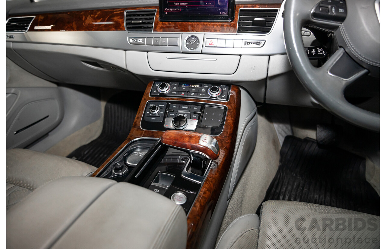 4/2011 Audi A8 L 4.2 TDI Quattro 4H 4d Sedan Ice Silver Metallic Twin Turbo Diesel V8 4.1L