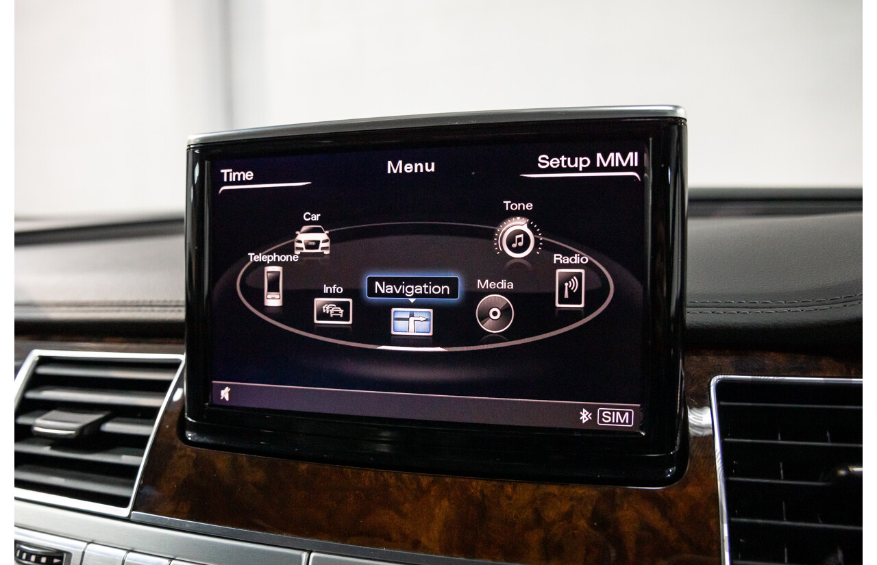 4/2011 Audi A8 L 4.2 TDI Quattro 4H 4d Sedan Ice Silver Metallic Twin Turbo Diesel V8 4.1L