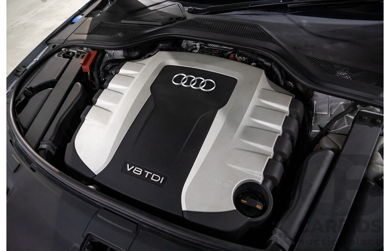 4/2011 Audi A8 L 4.2 TDI Quattro 4H 4d Sedan Ice Silver Metallic Twin Turbo Diesel V8 4.1L
