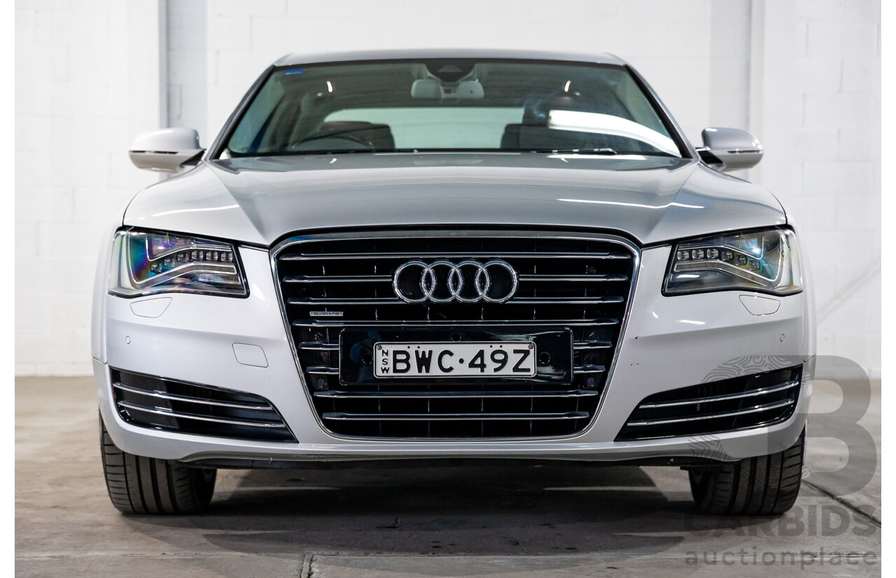 4/2011 Audi A8 L 4.2 TDI Quattro 4H 4d Sedan Ice Silver Metallic Twin Turbo Diesel V8 4.1L