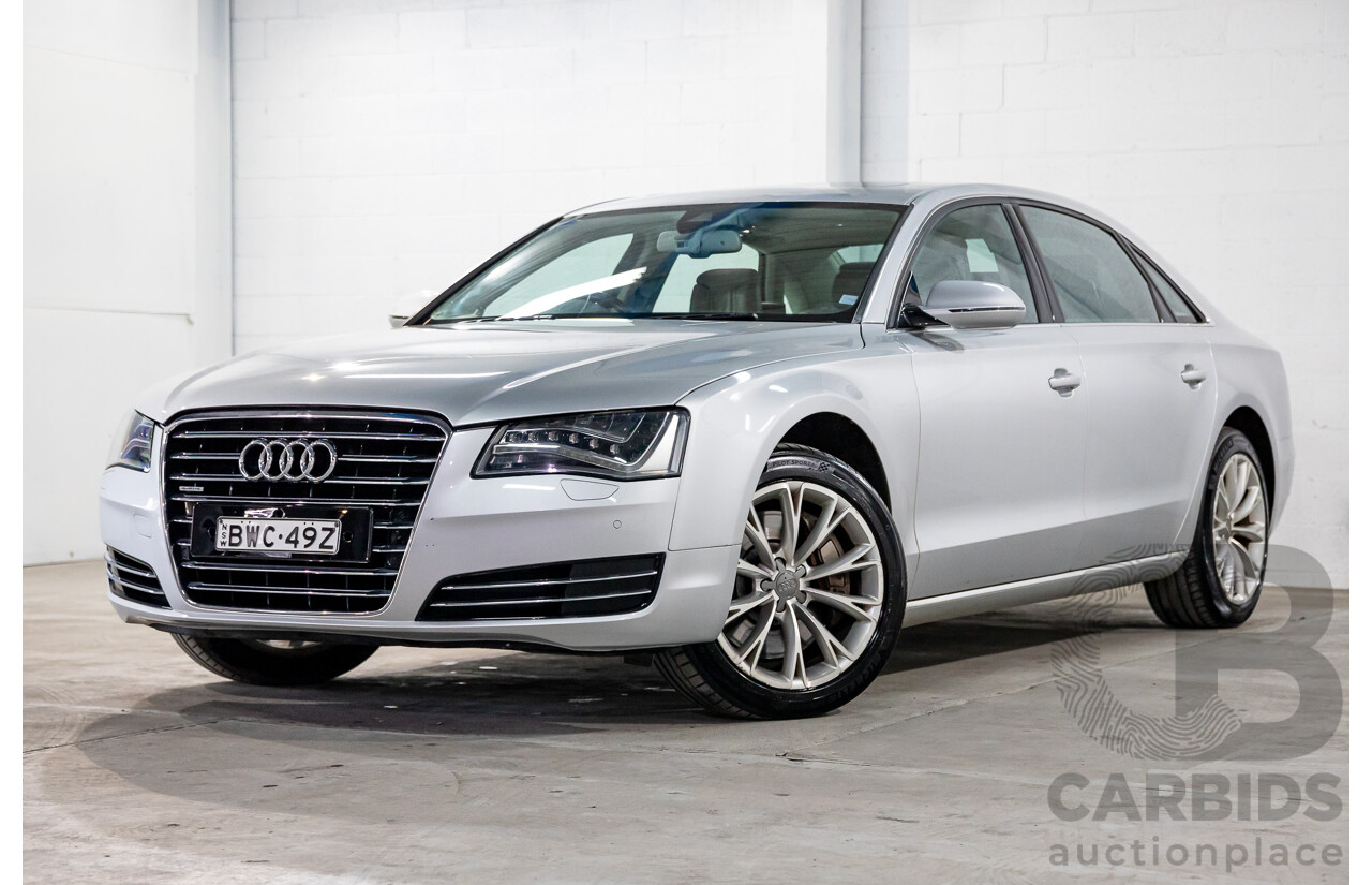 4/2011 Audi A8 L 4.2 TDI Quattro 4H 4d Sedan Ice Silver Metallic Twin Turbo Diesel V8 4.1L