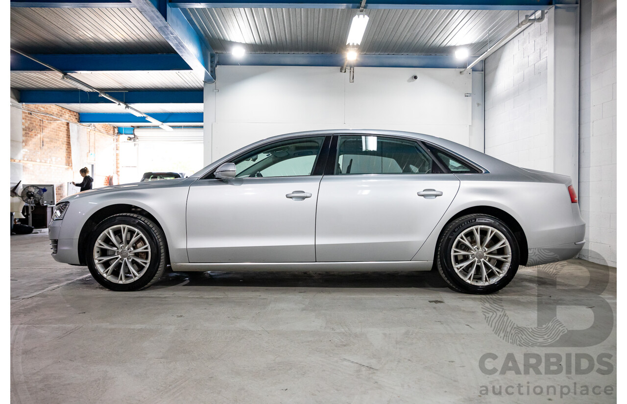 4/2011 Audi A8 L 4.2 TDI Quattro 4H 4d Sedan Ice Silver Metallic Twin Turbo Diesel V8 4.1L