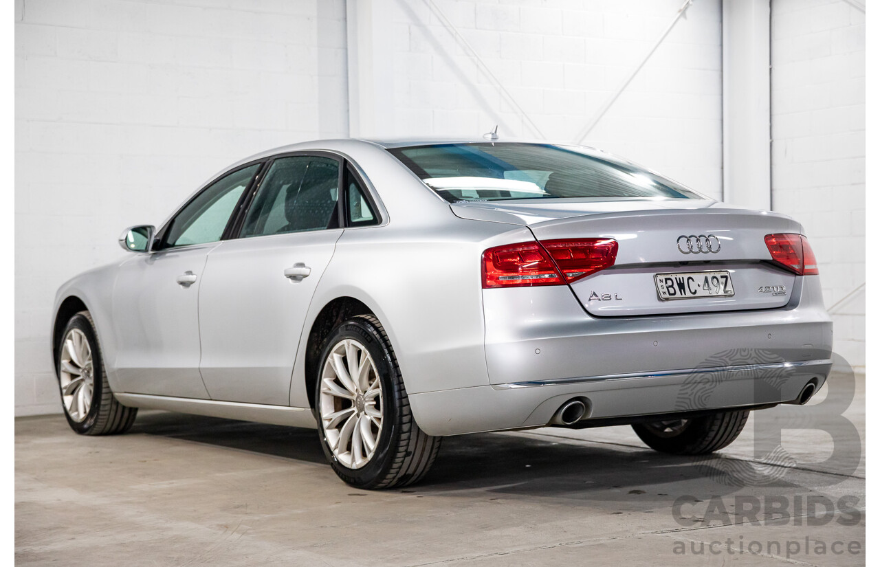 4/2011 Audi A8 L 4.2 TDI Quattro 4H 4d Sedan Ice Silver Metallic Twin Turbo Diesel V8 4.1L