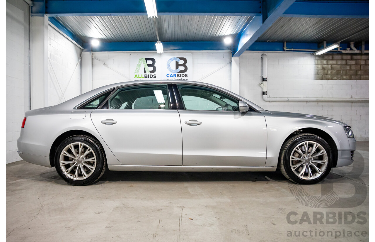 4/2011 Audi A8 L 4.2 TDI Quattro 4H 4d Sedan Ice Silver Metallic Twin Turbo Diesel V8 4.1L